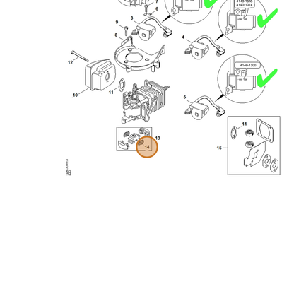 STIHL part 4228-162-7903 — IPL diagram snippet (6x zoom, amber highlight)