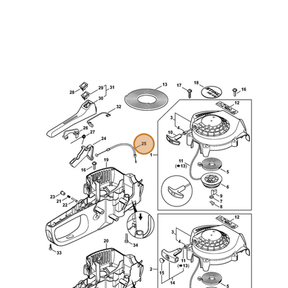 STIHL part 4228-180-1101 — IPL diagram snippet (6x zoom, amber highlight)
