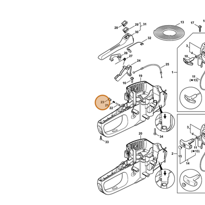 STIHL part 4228-182-9300 — IPL diagram snippet (6x zoom, amber highlight)