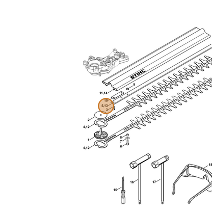 STIHL part 4228-641-4610 — IPL diagram snippet (6x zoom, amber highlight)