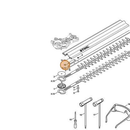 STIHL part 4228-641-4700 — IPL diagram snippet (6x zoom, amber highlight)