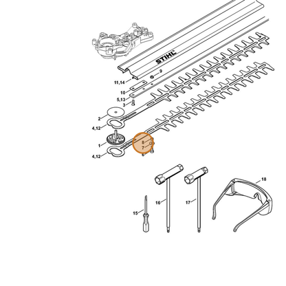 STIHL part 4228-641-4900 — IPL diagram snippet (6x zoom, amber highlight)