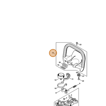 STIHL part 4228-790-0103 — IPL diagram snippet (6x zoom, amber highlight)