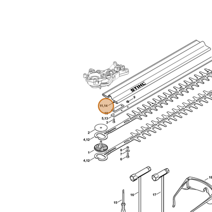 STIHL part 4228-790-9201 — IPL diagram snippet (6x zoom, amber highlight)