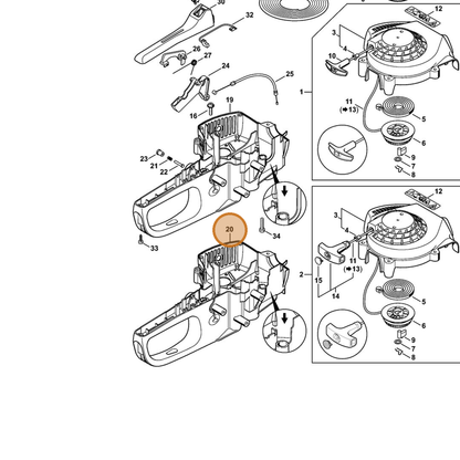 STIHL part 4228-791-1000 — IPL diagram snippet (6x zoom, amber highlight)