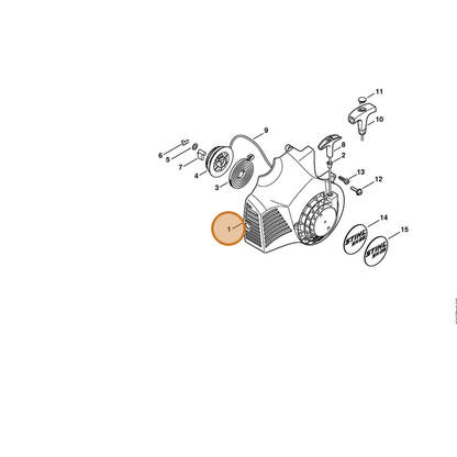 STIHL part 4229-080-1802 — IPL diagram snippet (6x zoom, amber highlight)