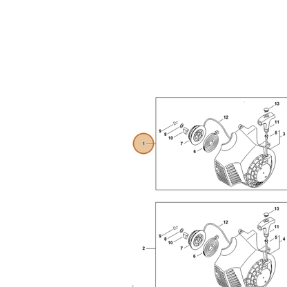 STIHL part 4229-080-2103 — IPL diagram snippet (6x zoom, amber highlight)