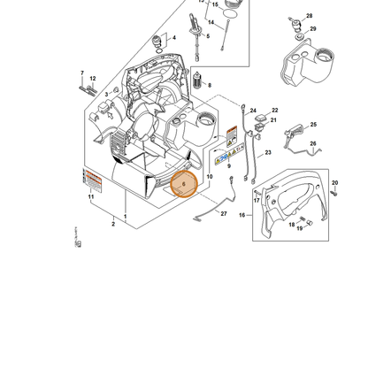 STIHL part 4229-084-8300 — IPL diagram snippet (6x zoom, amber highlight)