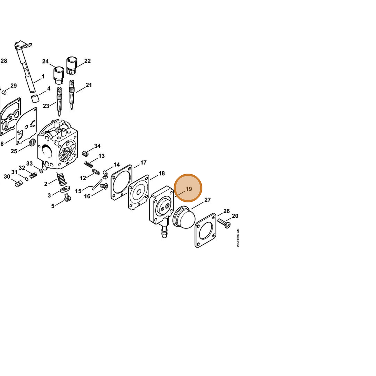 STIHL part 4229-120-2204 — IPL diagram snippet (6x zoom, amber highlight)