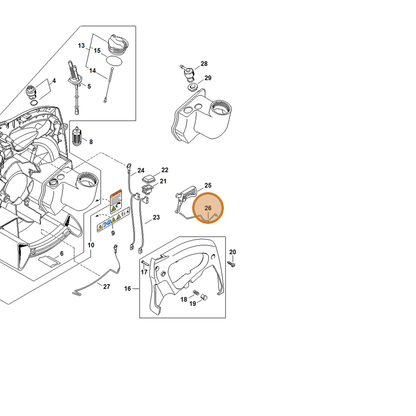 STIHL part 4229-182-1501 — IPL diagram snippet (6x zoom, amber highlight)