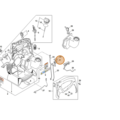 STIHL part 4229-430-0202 — IPL diagram snippet (6x zoom, amber highlight)