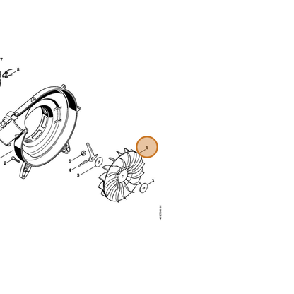 STIHL part 4229-704-3400 — IPL diagram snippet (6x zoom, amber highlight)