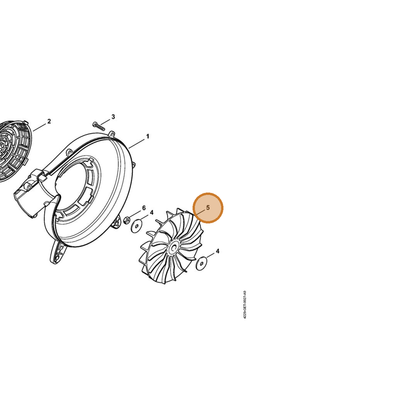 STIHL part 4229-704-3401 — IPL diagram snippet (6x zoom, amber highlight)