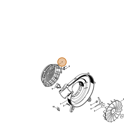 STIHL part 4229-706-8000 — IPL diagram snippet (6x zoom, amber highlight)