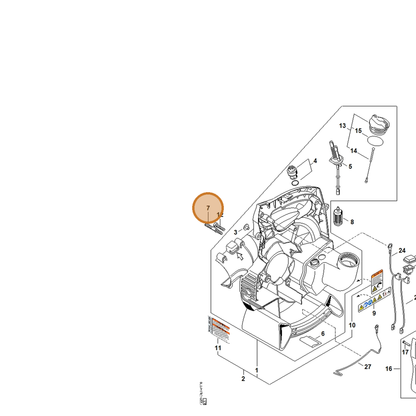 STIHL part 4229-716-6800 — IPL diagram snippet (6x zoom, amber highlight)