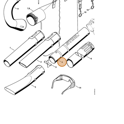 STIHL part 4229-760-8200 — IPL diagram snippet (6x zoom, amber highlight)