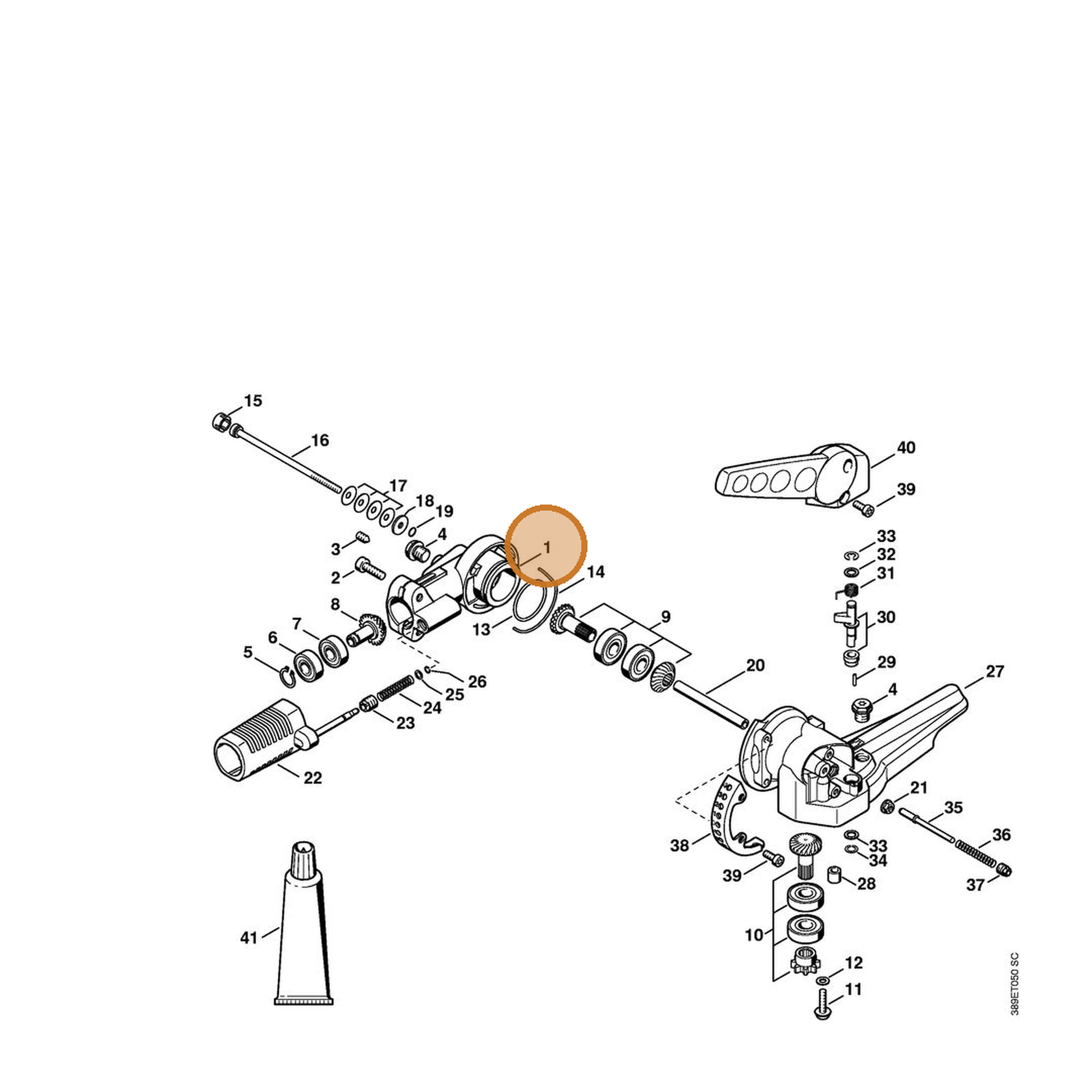 STIHL part 4230-640-0506 — IPL diagram snippet (6x zoom, amber highlight)