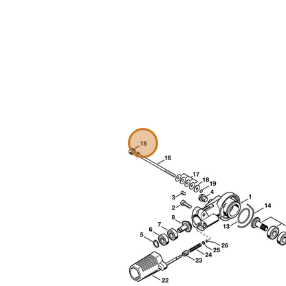 STIHL part 4230-641-7400 — IPL diagram snippet (6x zoom, amber highlight)