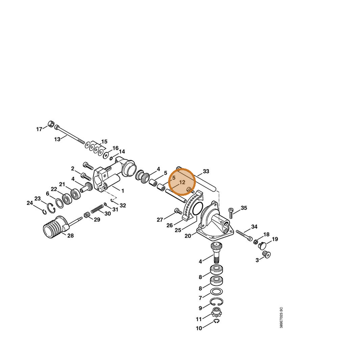 STIHL part 4230-641-9410 — IPL diagram snippet (6x zoom, amber highlight)