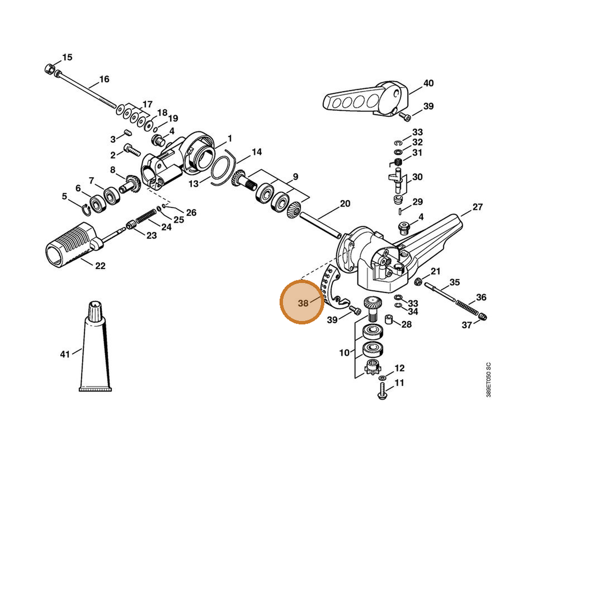 STIHL part 4230-642-4600 — IPL diagram snippet (6x zoom, amber highlight)