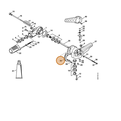 STIHL part 4230-642-4600 — IPL diagram snippet (6x zoom, amber highlight)