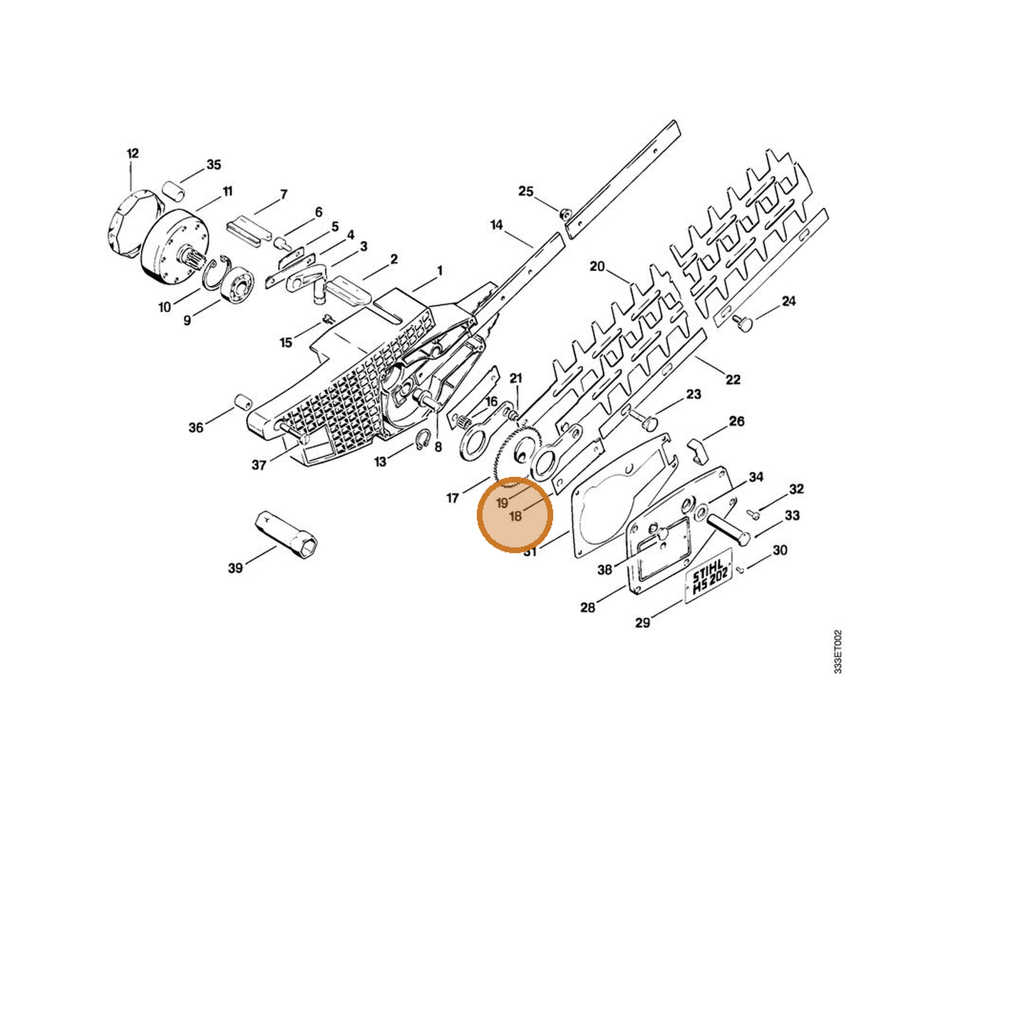 STIHL part 4230-642-4800 — IPL diagram snippet (6x zoom, amber highlight)