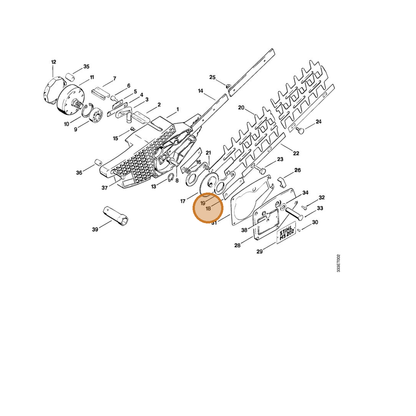 STIHL part 4230-642-4800 — IPL diagram snippet (6x zoom, amber highlight)