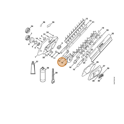 STIHL part 4230-642-6501 — IPL diagram snippet (6x zoom, amber highlight)