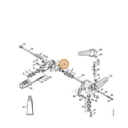 STIHL part 4230-642-8200 — IPL diagram snippet (6x zoom, amber highlight)