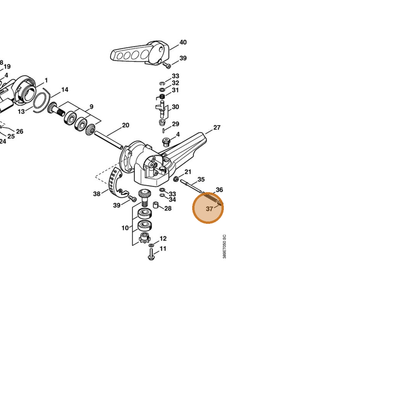 STIHL part 4230-708-2100 — IPL diagram snippet (6x zoom, amber highlight)