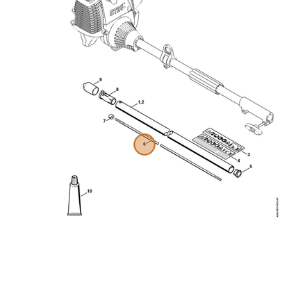 STIHL part 4230-710-3200 — IPL diagram snippet (6x zoom, amber highlight)