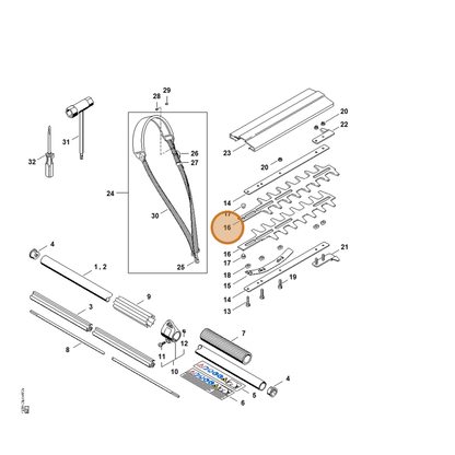 STIHL part 4230-710-6052 — IPL diagram snippet (6x zoom, amber highlight)
