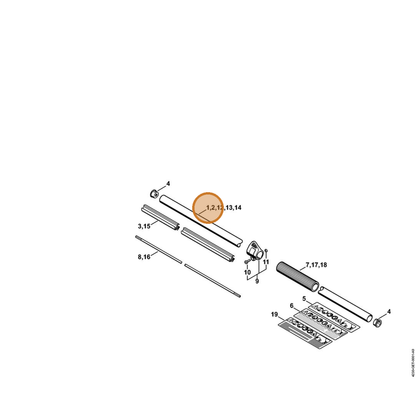 STIHL part 4230-710-7103 — IPL diagram snippet (6x zoom, amber highlight)