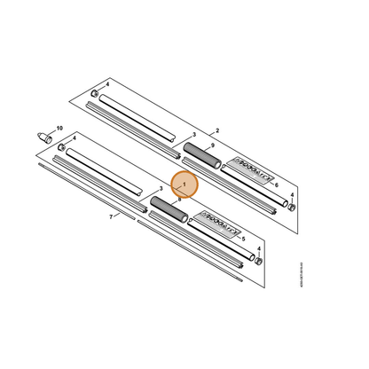 STIHL part 4230-710-7129 — IPL diagram snippet (6x zoom, amber highlight)