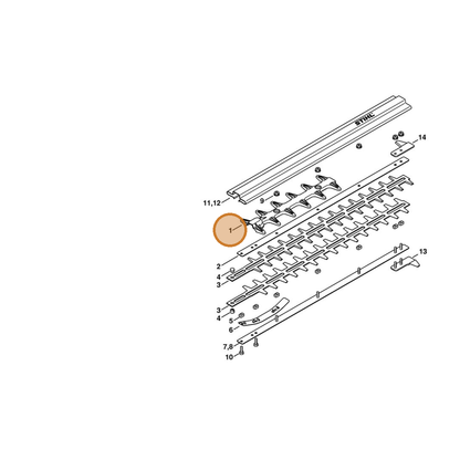 STIHL part 4230-740-9500 — IPL diagram snippet (6x zoom, amber highlight)