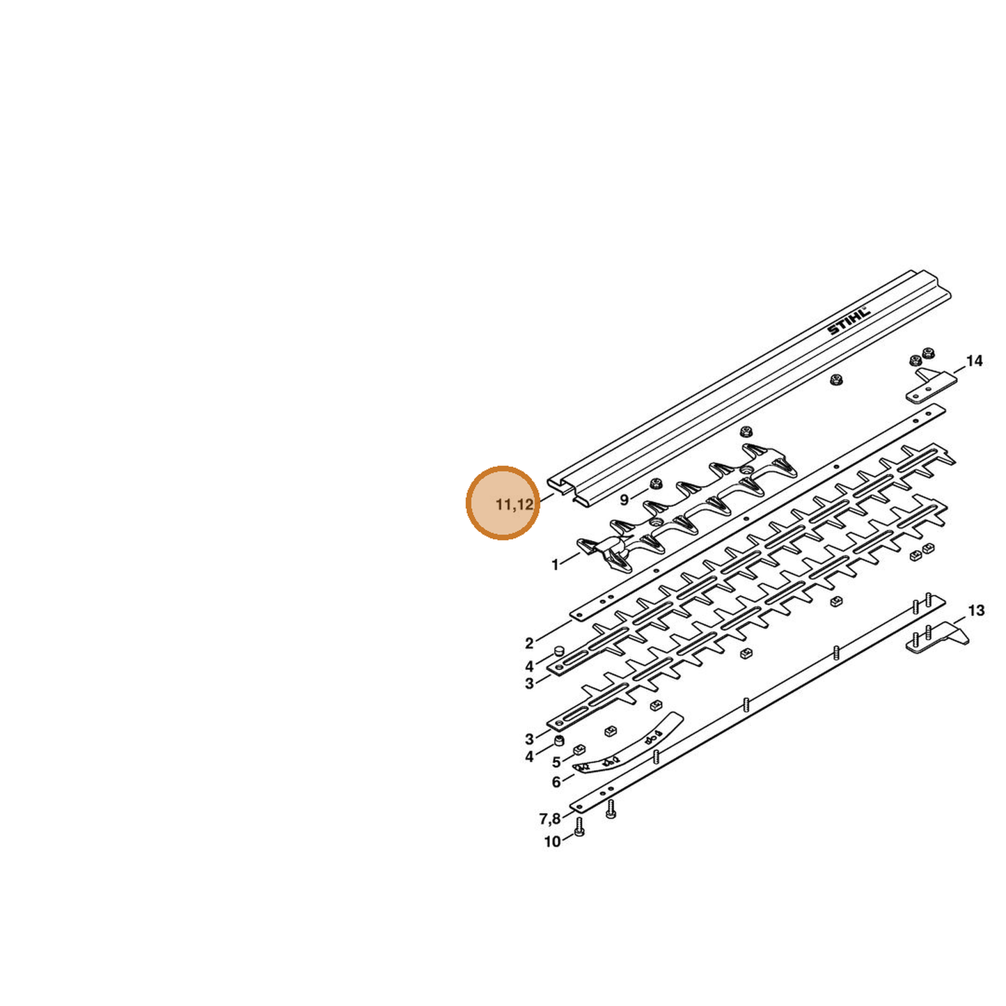 STIHL part 4230-790-9202 — IPL diagram snippet (6x zoom, amber highlight)