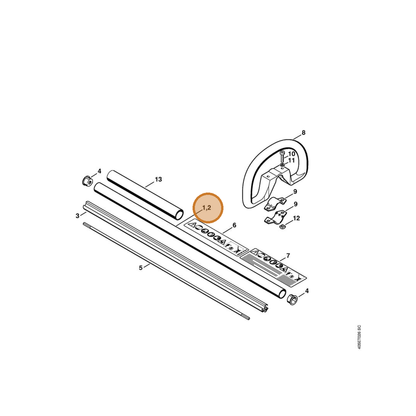 STIHL part 4232-710-7103 — IPL diagram snippet (6x zoom, amber highlight)
