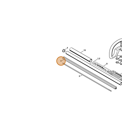STIHL part 4232-711-7300 — IPL diagram snippet (6x zoom, amber highlight)