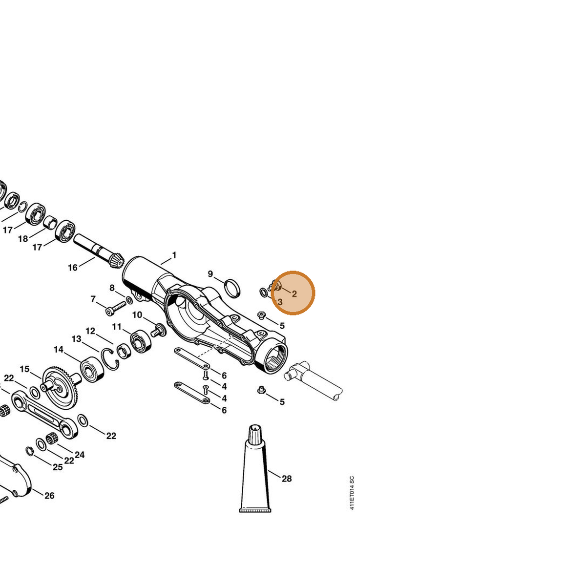 STIHL part 4233-641-6500 — IPL diagram snippet (6x zoom, amber highlight)
