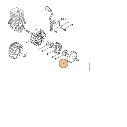 STIHL part 4236-160-2900 — IPL diagram snippet (6x zoom, amber highlight)