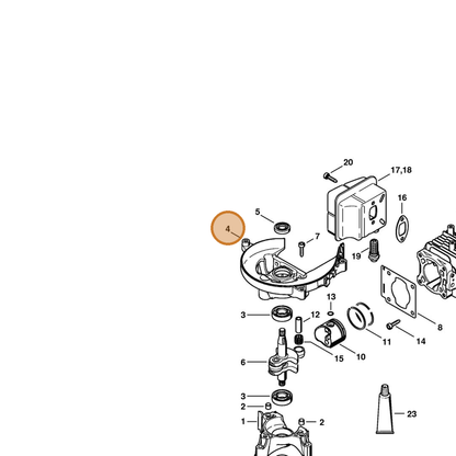 STIHL part 4237-020-2600 — IPL diagram snippet (6x zoom, amber highlight)