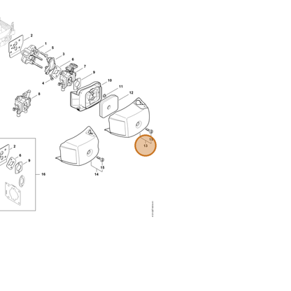 STIHL part 4237-140-1006 — IPL diagram snippet (6x zoom, amber highlight)