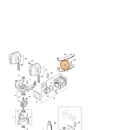 STIHL part 4237-140-3402 — IPL diagram snippet (6x zoom, amber highlight)
