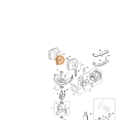 STIHL part 4237-140-6901 — IPL diagram snippet (6x zoom, amber highlight)