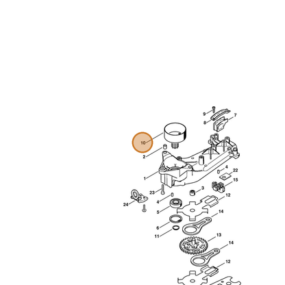 STIHL part 4237-160-2902 — IPL diagram snippet (6x zoom, amber highlight)