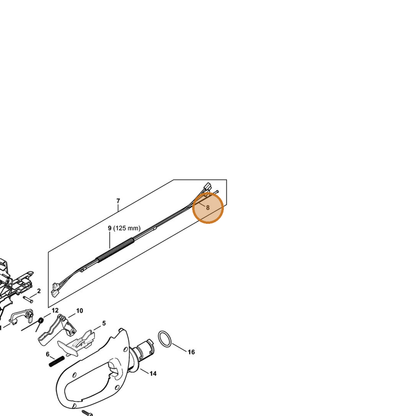 STIHL part 4237-182-3203 — IPL diagram snippet (6x zoom, amber highlight)