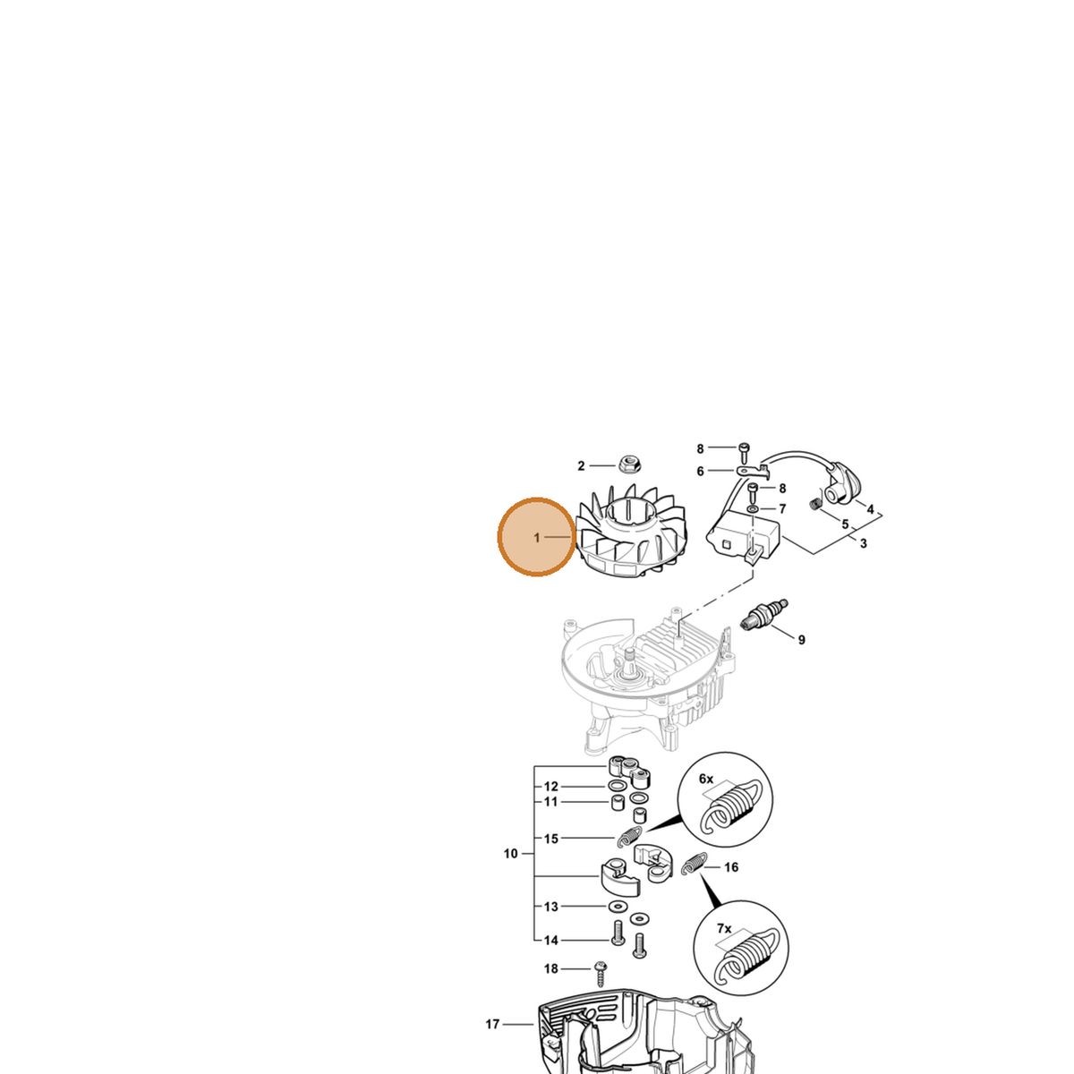 STIHL part 4237-400-1202 — IPL diagram snippet (6x zoom, amber highlight)