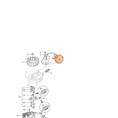 STIHL part 4237-405-1000 — IPL diagram snippet (6x zoom, amber highlight)
