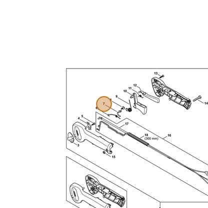 STIHL part 4237-442-1600 — IPL diagram snippet (6x zoom, amber highlight)