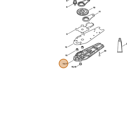 STIHL part 4237-640-5800 — IPL diagram snippet (6x zoom, amber highlight)